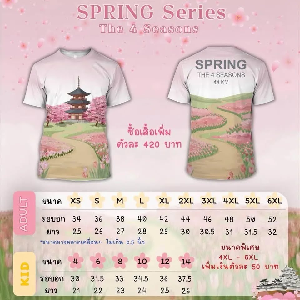 ตารางไซส์เสื้อ